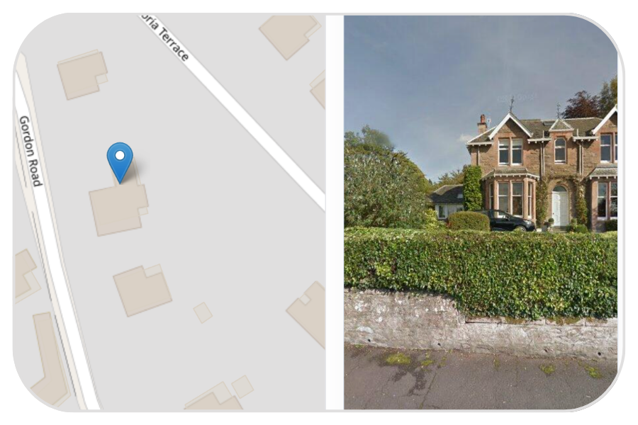 Property location confirmation map and street image